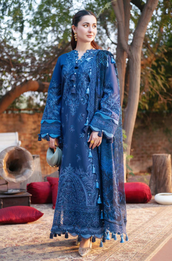 Jade- 3 Piece Lawn Embroidered Suit (Unstitched)- UPF0131