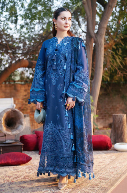 Jade- 3 Piece Lawn Embroidered Suit (Unstitched)- UPF0131