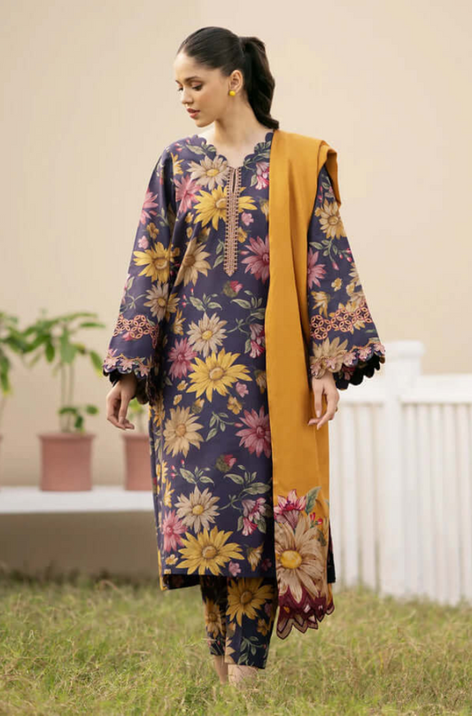 3PC- Lawn Digital Printed Suit-UPHB062