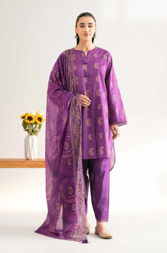 Nishat- 3PC Lawn Digital Printed Suit (Unstitched) - UH0171