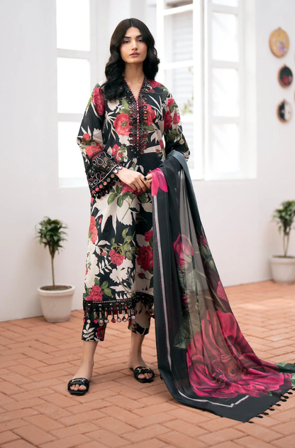 Baroque- 3PC Khaddar Digital Printed Suit (Unstitched) - UH305