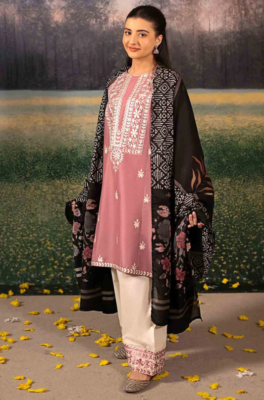 Urge - 3PC Unstitched Dhanak Embroidered Suit - UH248