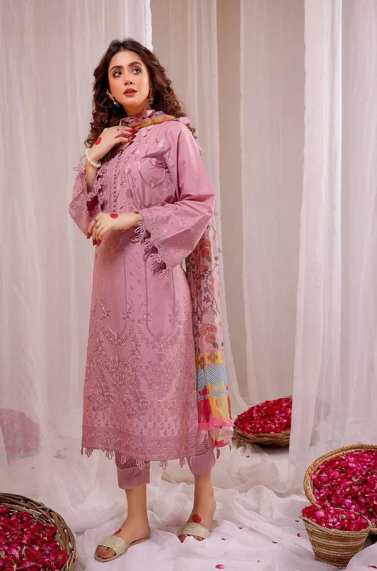 3 Piece - Lawn Embroidered Suit - UPA016
