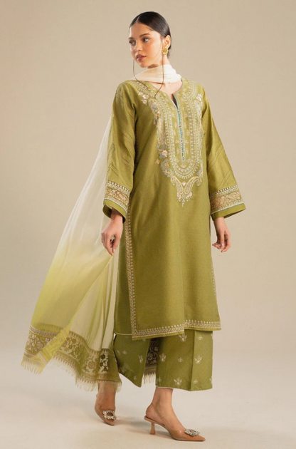 Zara Shahjahan - 3  Piece - Embroidered Lawn Shirt - UPF030