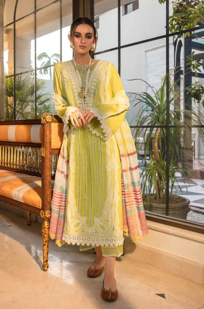 Crimson  - 3PC Unstitched Lawn Embroidered Suit - UA237