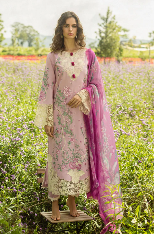 Mushq - 3PC Lawn Embroidered Suit (Unstitched) - UPFS0109