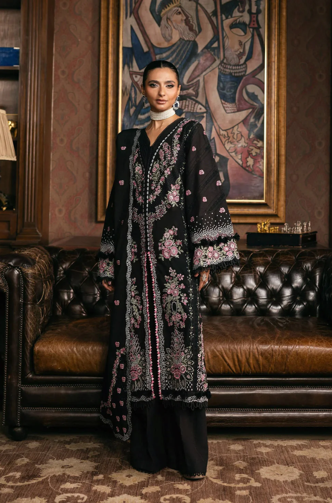 Elaf - 3PC Unstitched Lawn Embroidered Suit - UA243