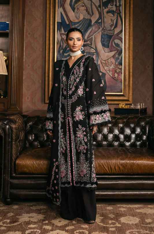 Elaf - 3PC Unstitched Lawn Embroidered Suit - UA243