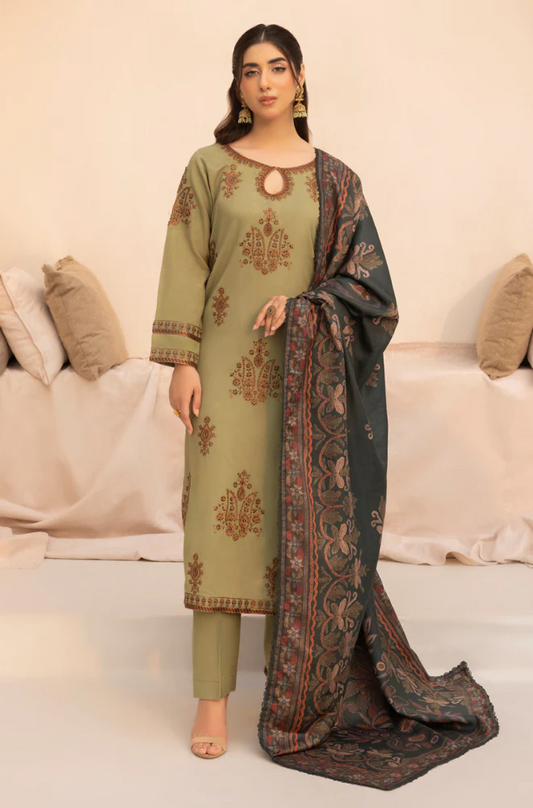 3 Piece - Lawn Embroidered Suit - UPA011