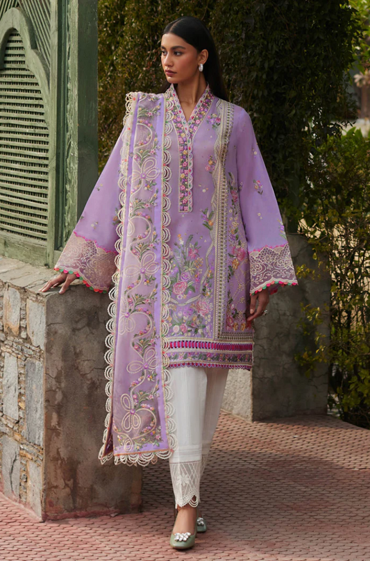 Ethnic  3PC Unstitched Dhanak Embroidered Suit - US137