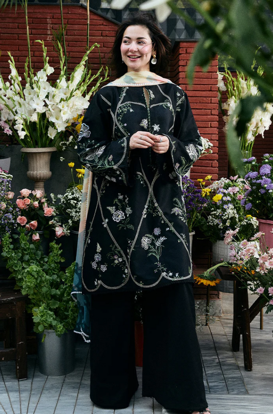 Coco by Zara Shahjahan- 3PC Unstitched Dhanak Embroidered Suit - US110