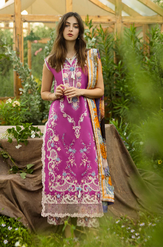 Mushq - 3PC Lawn Embroidered Suit (Unstitched) - UPFS0114