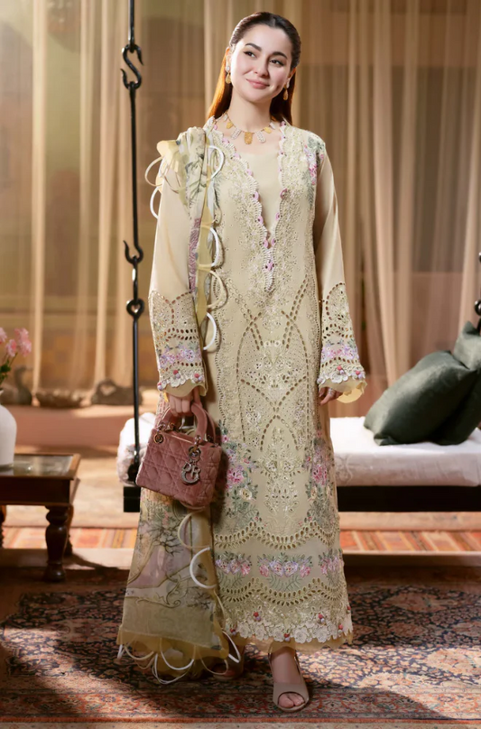 Jade - 3PC Lawn Chickenkari Embroidered Suit (Unstitched) - UPFS097