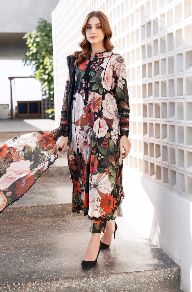 Baroque- 3PC Khaddar Digital Printed Suit (Unstitched) - UH308