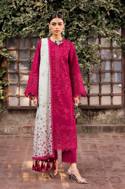 Jazmin - 3PC Unstitched Lawn Embroidered Suit - UA311