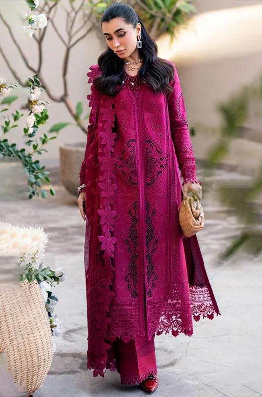 3 - Piece Lawn ChickenKari Embroidered Suit  - UPA020