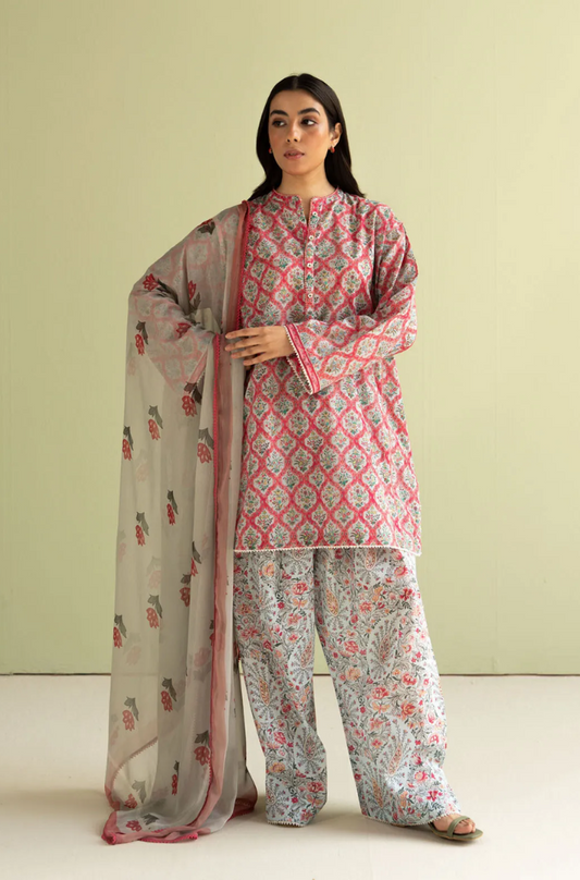 Coco by Zara Shahjahan -3PC Lawn Digital Printed Suit (Unstitched) - UPHB0149