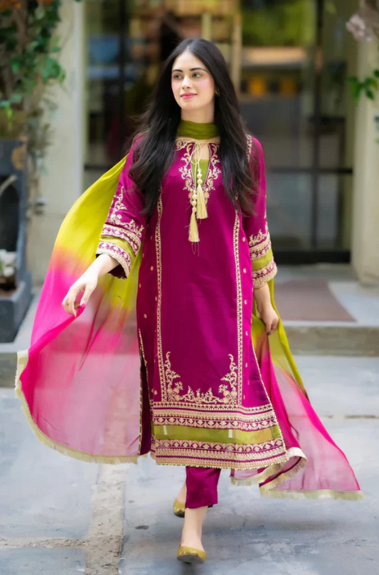 3 Piece - Lawn Embroidered Suit - UPA015
