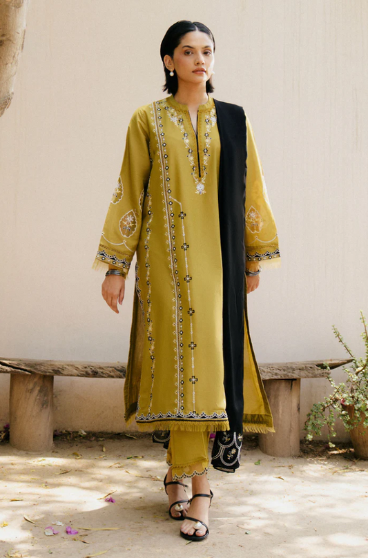 Coco by Zara Shahjahan- 3PC Unstitched Dhanak Embroidered Suit - US139