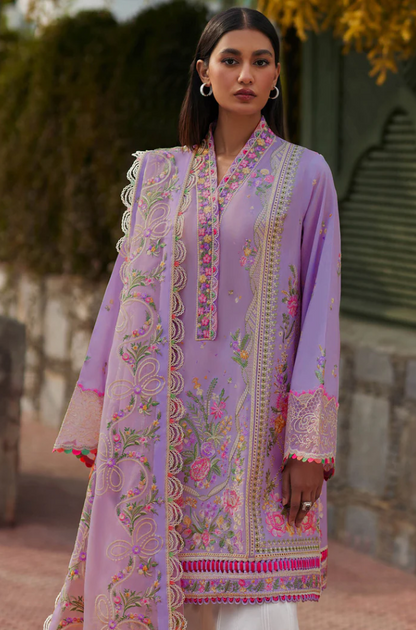 Ethnic  3PC Unstitched Dhanak Embroidered Suit - US137