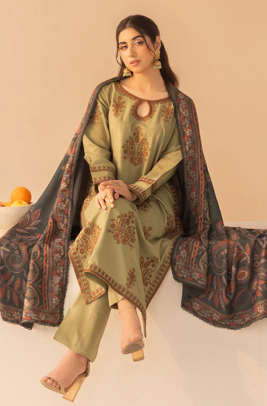 3 Piece - Lawn Embroidered Suit - UPA011