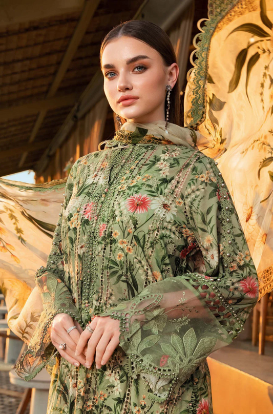 Maria.B - 3PC Lawn Digital Printed Suit (Unstitched) - UPHB0142