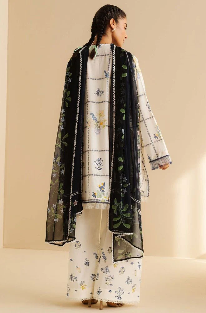 Coco by Zara Shahjahan - 3PC Banadora Lawn Digital Printed Suit (Unstitched) -UPFS0125