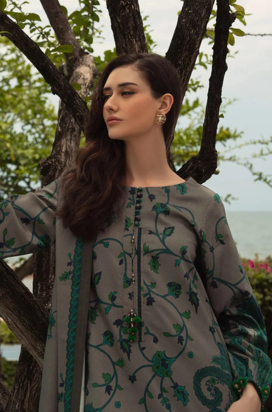 Charizma - 3PC Khaddar Digital Printed Suit (Unstitched) - UH300