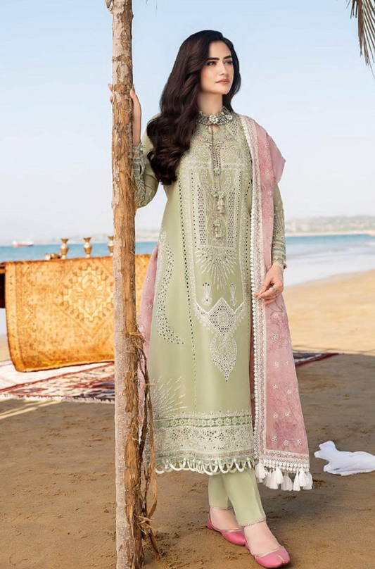 Bareeze - 3 Piece - Lawn Embroidered Suit (Unstitched) - UPHB098