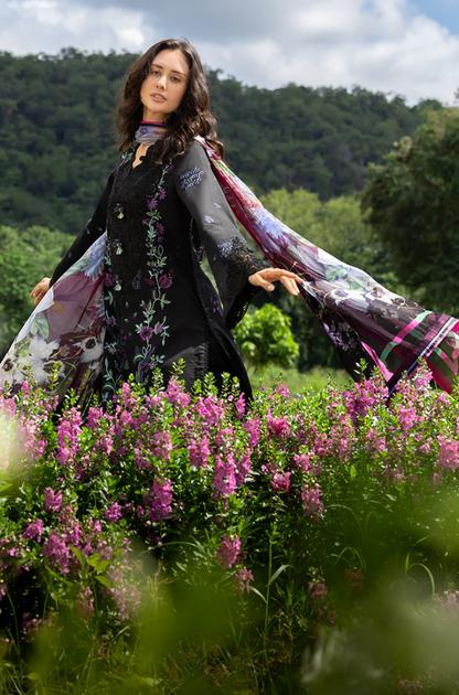 Mushq - 3PC Unstitched Lawn Embroidered Suit - UA308