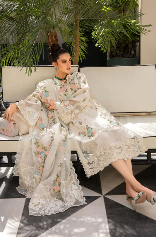 Crimson - 3PC Lawn ChickenKari Embroidered Suit - UPBF060