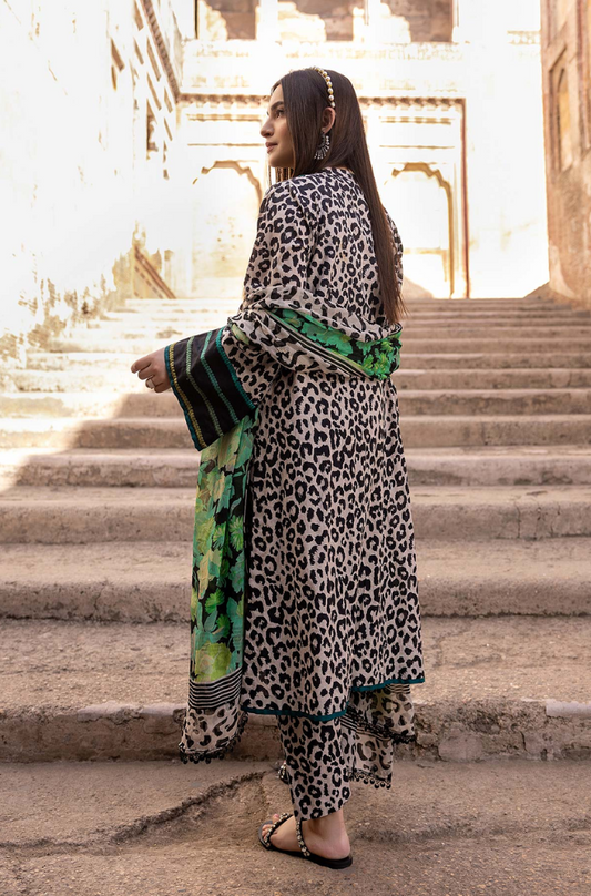 Charizma - 3PC Lawn Digital Printed Suit (Unstitched) - UH0185
