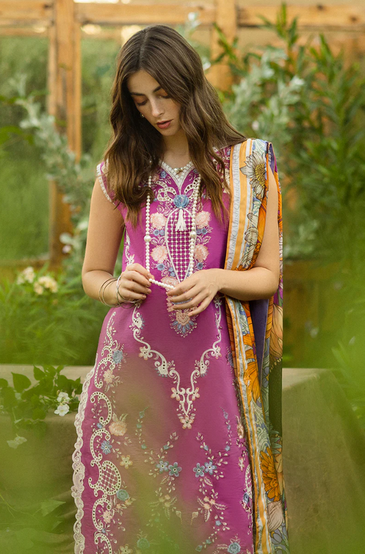 Mushq - 3PC Lawn Embroidered Suit (Unstitched) - UPFS0114
