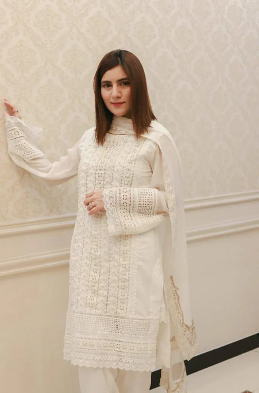 Maria.B - 3PC Lawn Embroidered Suit (Unstitched) -UPBF082