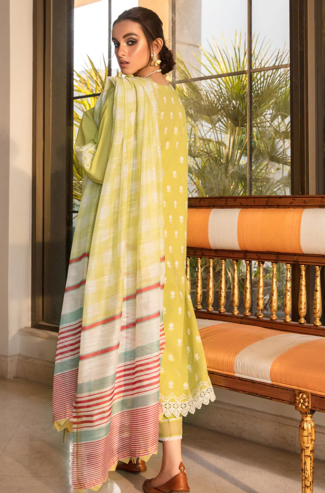 Crimson  - 3PC Unstitched Lawn Embroidered Suit - UA237