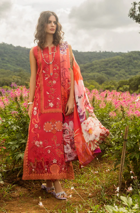 Mushq - 3PC Lawn Embroidered Suit (Unstitched)  - UPFS0115