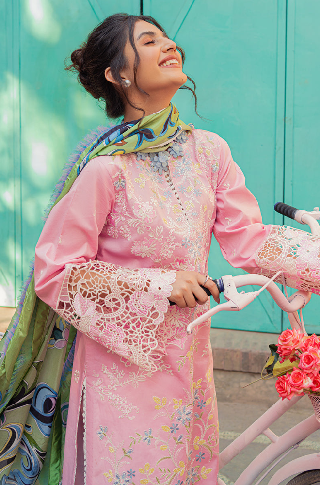 Mushq - 3PC Unstitched Lawn Embroidered Suit - UA270