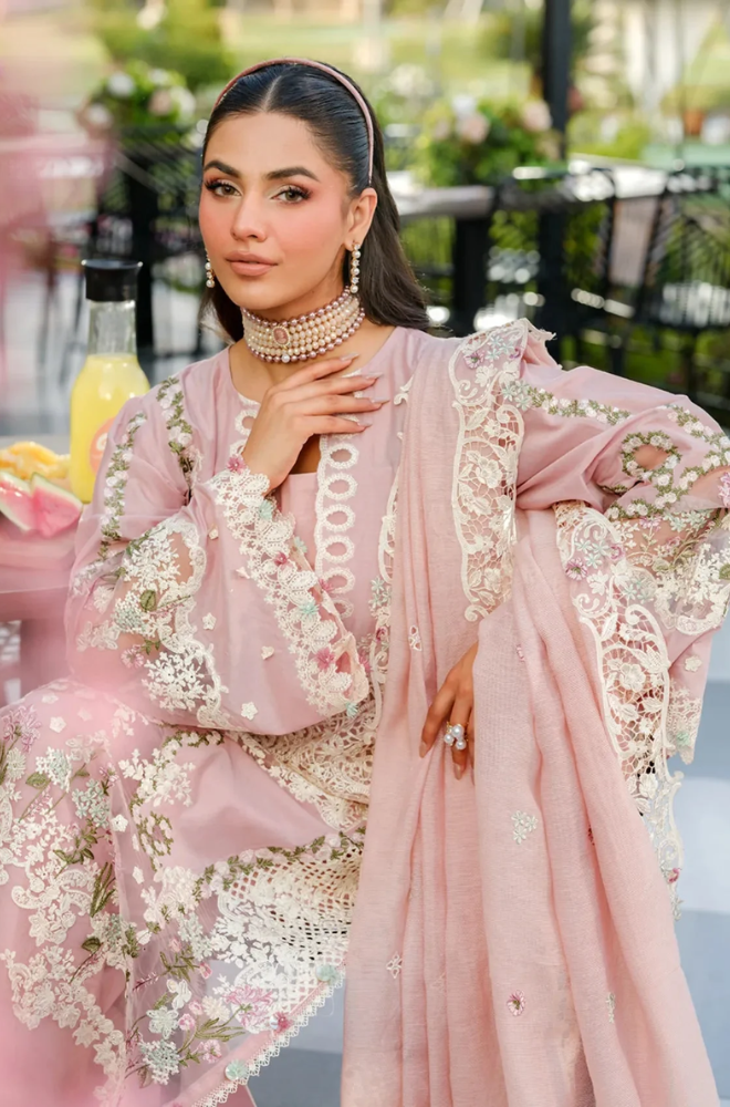 Elaf - 3PC Unstitched Lawn Embroidered Suit - UA277