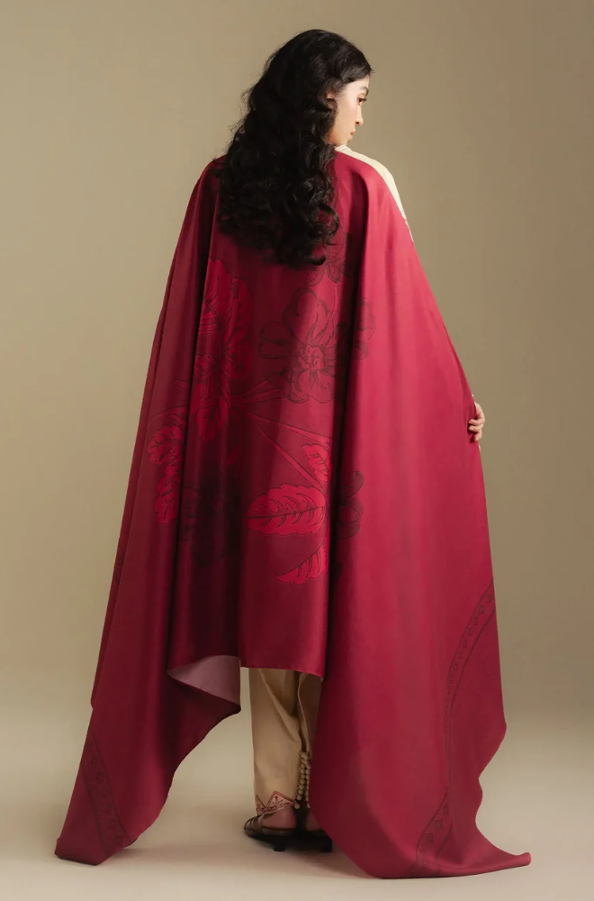 Zara Shahjahan - 3PC Unstitched Dhanak Embroidered Suit - UH277