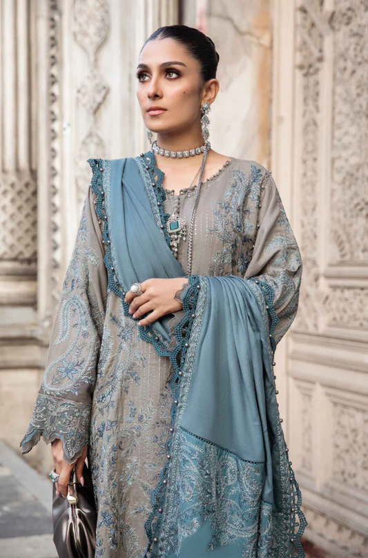 Bareeze - 3PC Dhanak Embroidered Suit (Unstitched) - UH188