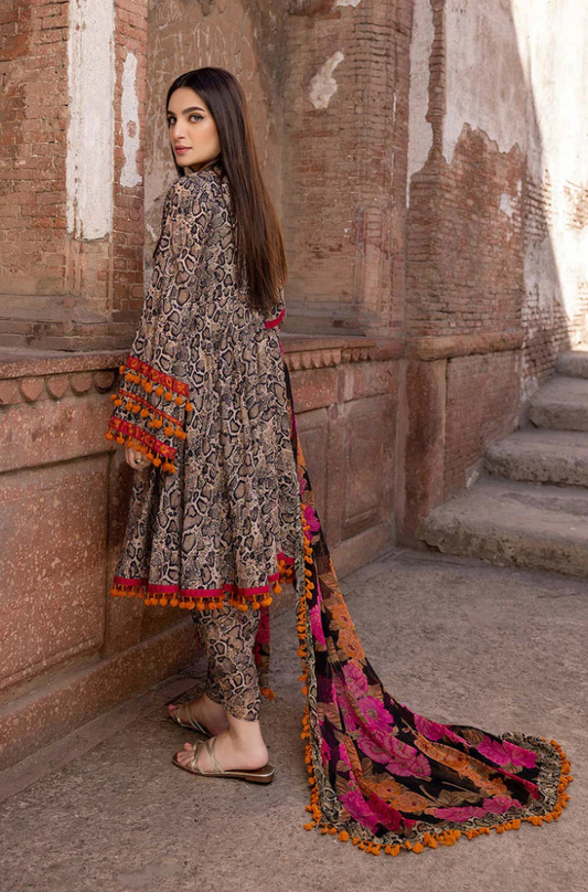 3 Piece- Lawn Digital Printed Suit(Unstitched) -UH0188