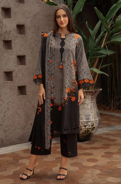 Charizma - 3PC Khaddar Digital Printed Suit (Unstitched) - UH310