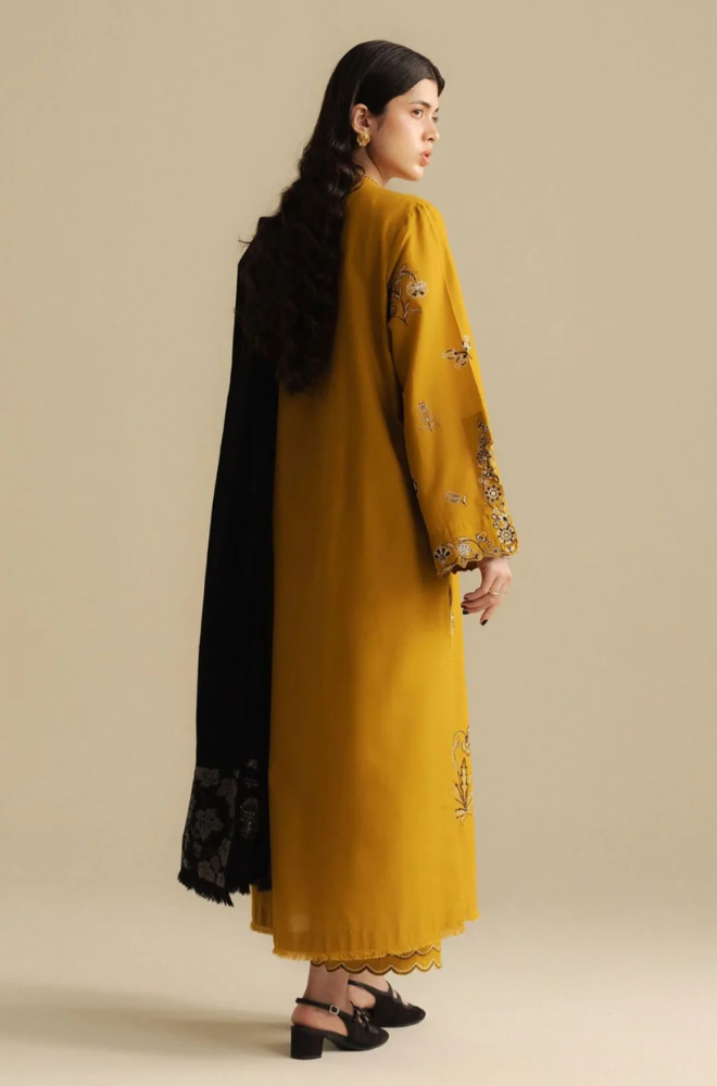 Zara Shahjahan - 3PC Unstitched Dhanak Embroidered Suit - UH270