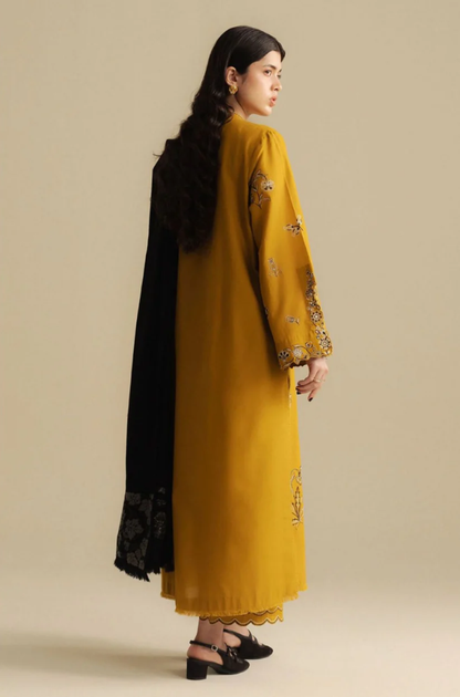 Zara Shahjahan - 3PC Unstitched Dhanak Embroidered Suit - UH270