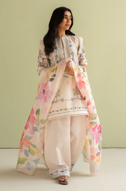 COCO by Zara Shahjahan - 3PC Lawn Digital Printed Suit-UPHB043