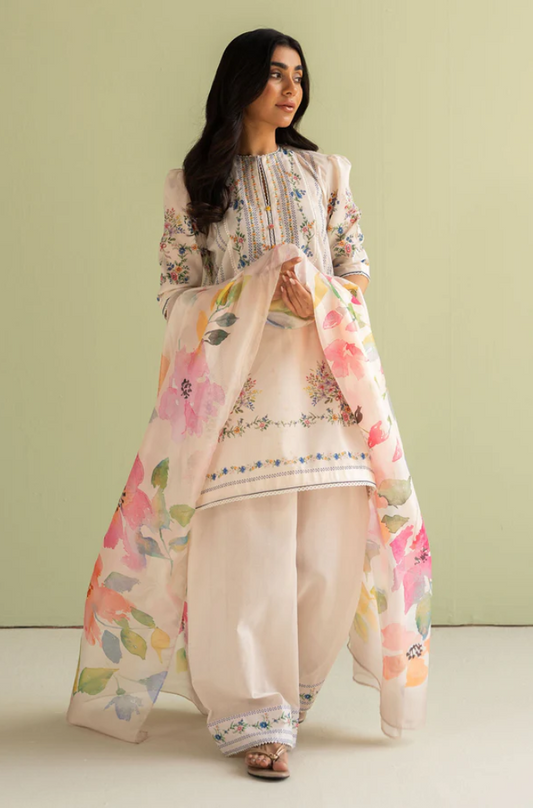 COCO by Zara Shahjahan - 3PC Lawn Digital Printed Suit-UPHB043