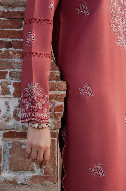 Izel - 3PC Unstitched Dhanak Embroidered Suit - UH323