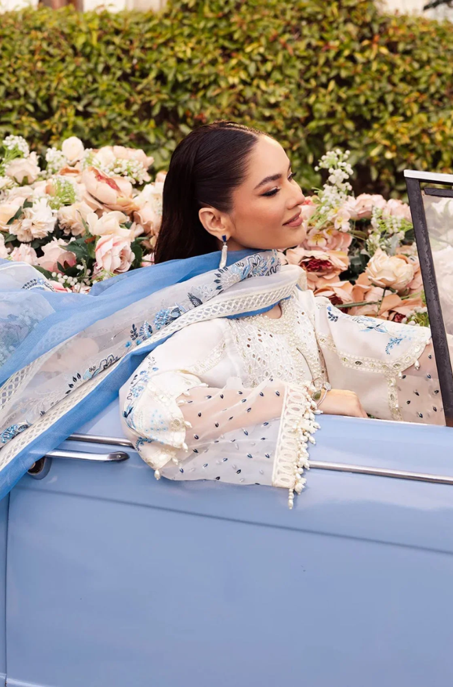 Qalamkar - 3 Piece Lawn Embroidered Suit (Unstitched) - UA261