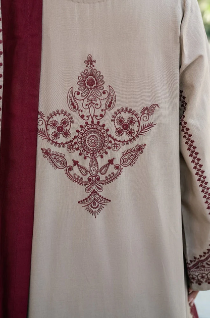 Baroque - 3 Piece Lawn Embroidered Suit (Unstitched) - UPF005