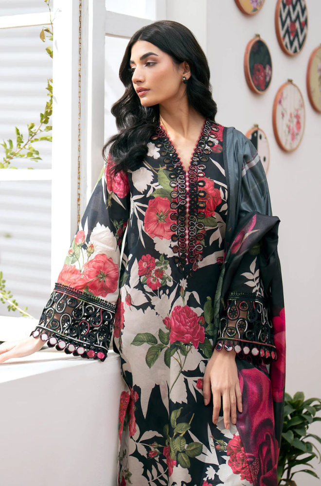 Baroque- 3PC Khaddar Digital Printed Suit (Unstitched) - UH305